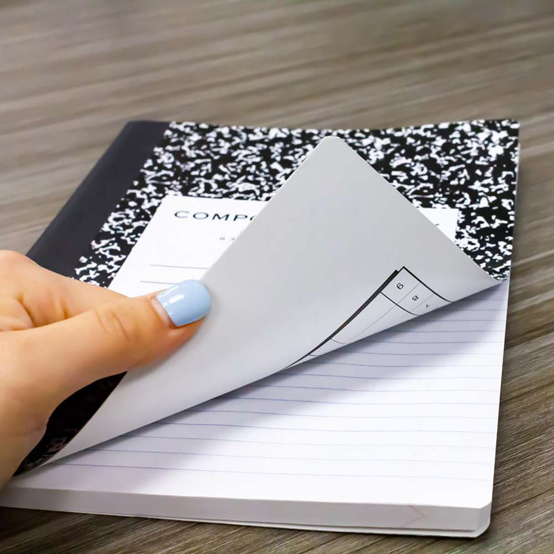 Premium Wide Ruled Composition Book Black Marble