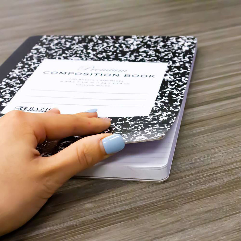Premium College Ruled Comp Book Black Marble