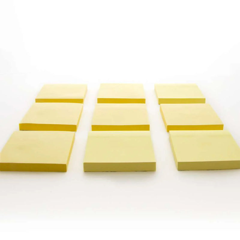Stick On Notes, 3" x 3", Yellow, 100 Sheets, 12 Per Pack, 3 Packs