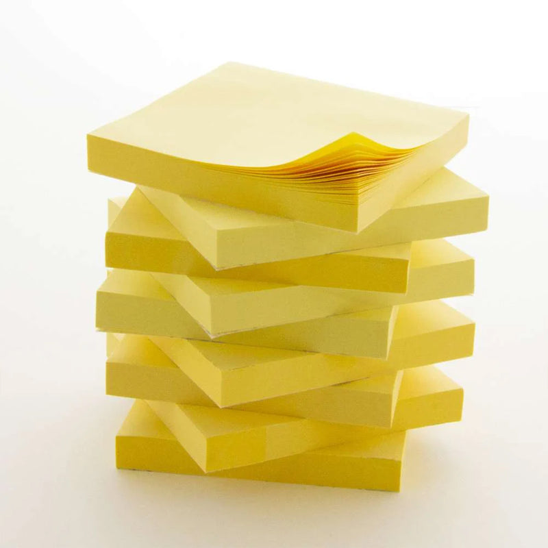 3x3in Yellow Stick On Notes 12ct 100 Sheets/pad