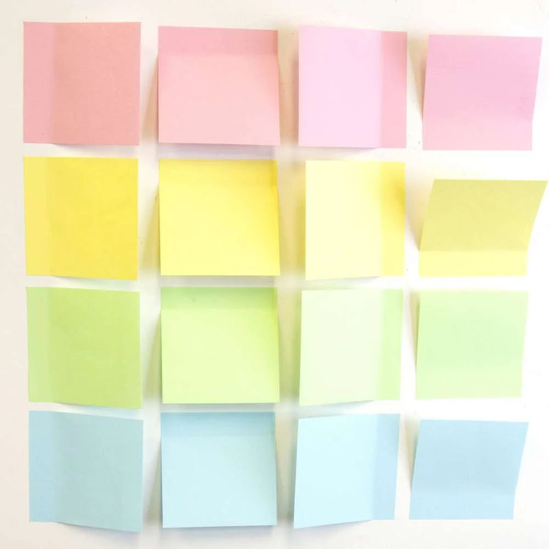 3x3in Assorted Stick On Notes 12ct 100 Sheets/pad