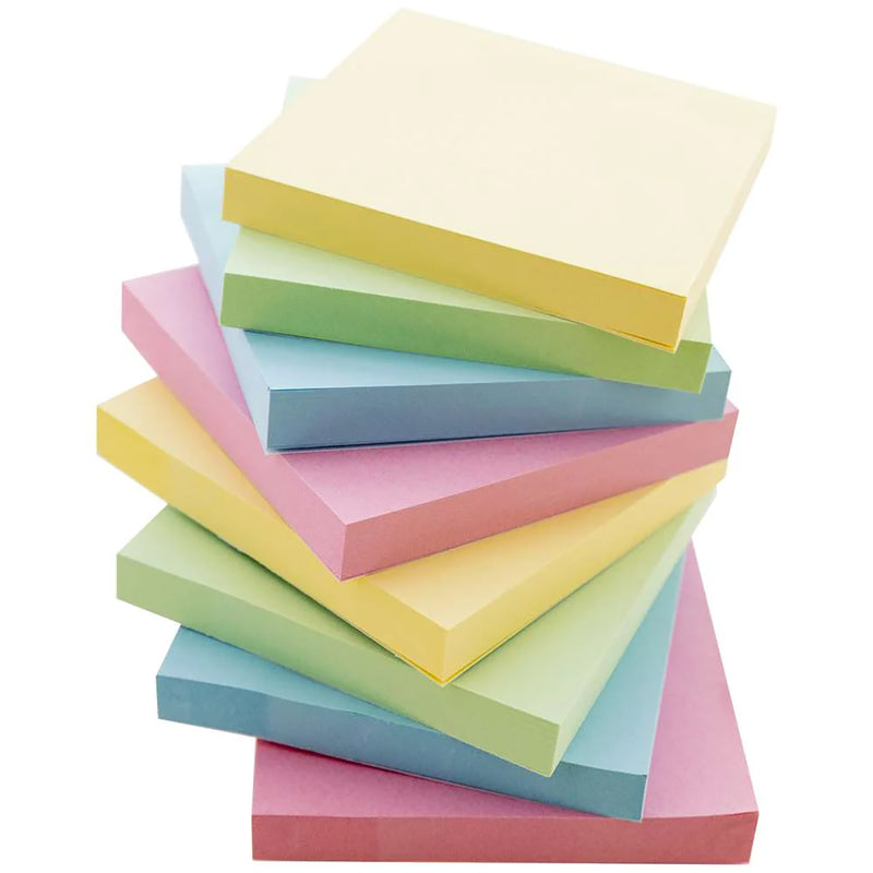 3x3in Assorted Stick On Notes 12ct 100 Sheets/pad