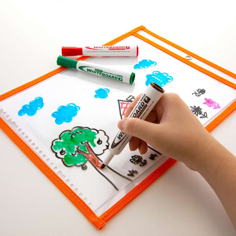 10/pk Reusable Dry Erase Pockets