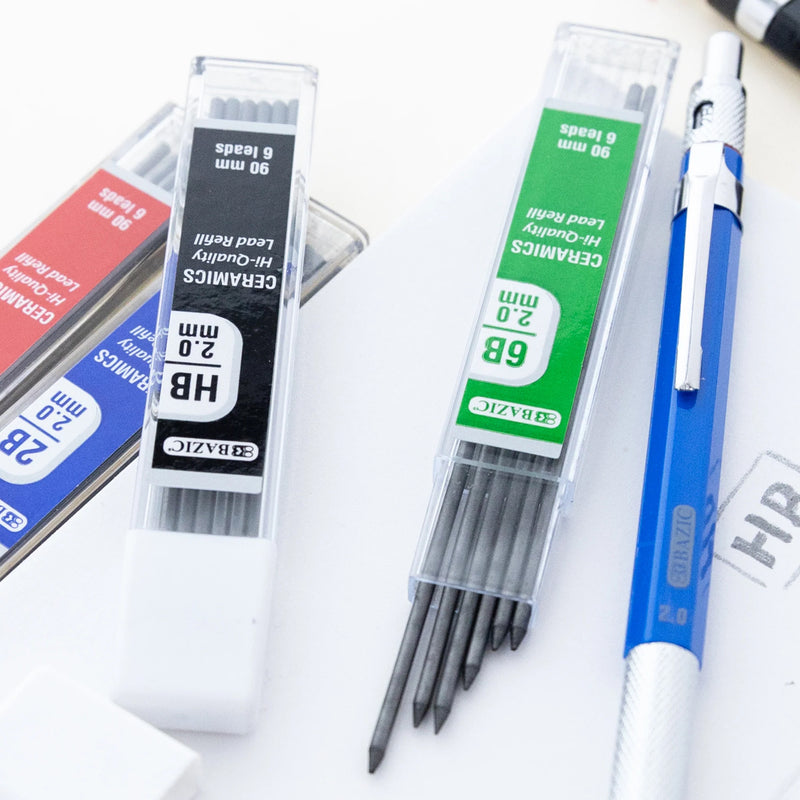 2mm Mechanical Pencil W/lead Hb 2b 4b 6b