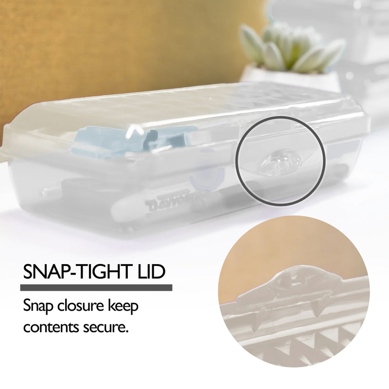 LUCENT Pencil Case Organizer Box, 8", Clear, Pack of 12
