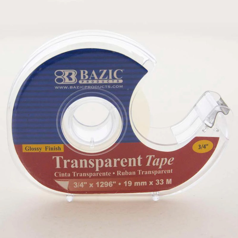 Transparent Tape W/ Dispenser 0.75 X 1296in