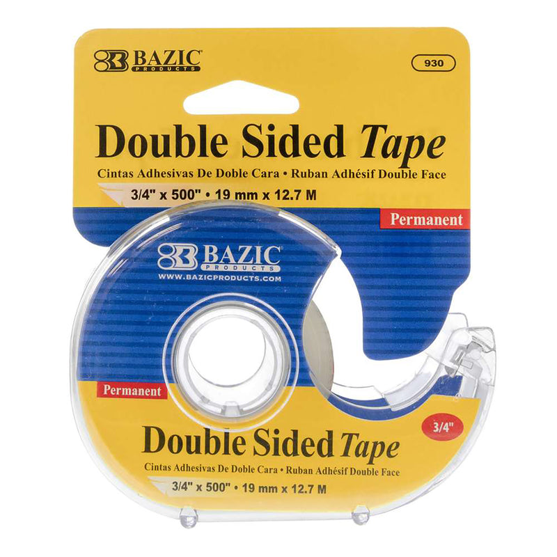 Double Sided Permanent Tape W/dispenser .75 X 500in