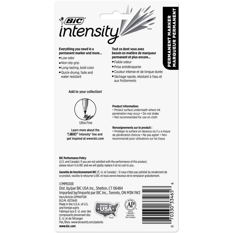 Permanent Markers Fine Asst 12ct Intensity