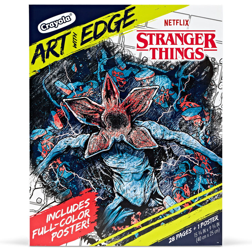 Art With Edge Stranger Things Coloring Book W/poster