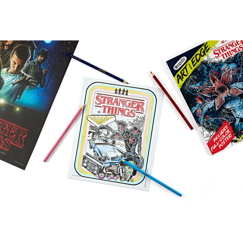 Art With Edge Stranger Things Coloring Book W/poster