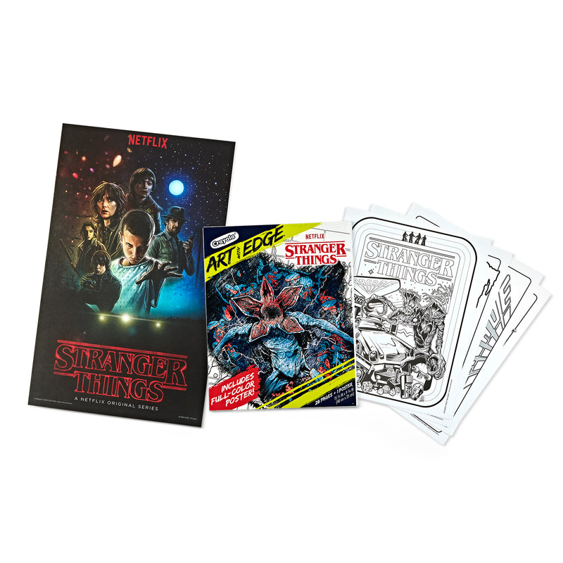 Art With Edge Stranger Things Coloring Book W/poster