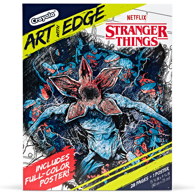 Art With Edge Stranger Things Coloring Book W/poster