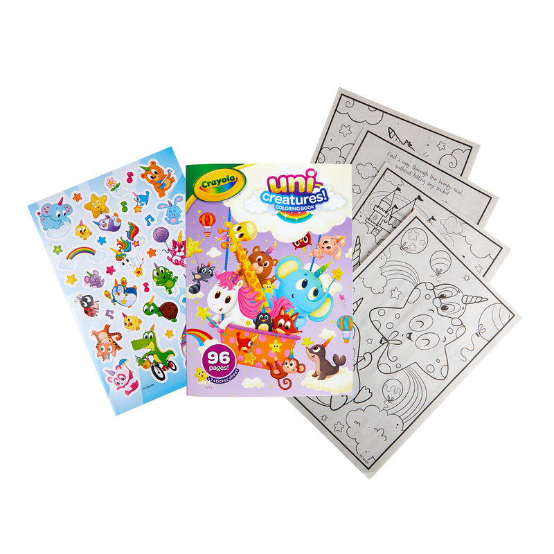 Uni-creatures 96-page Coloring Book