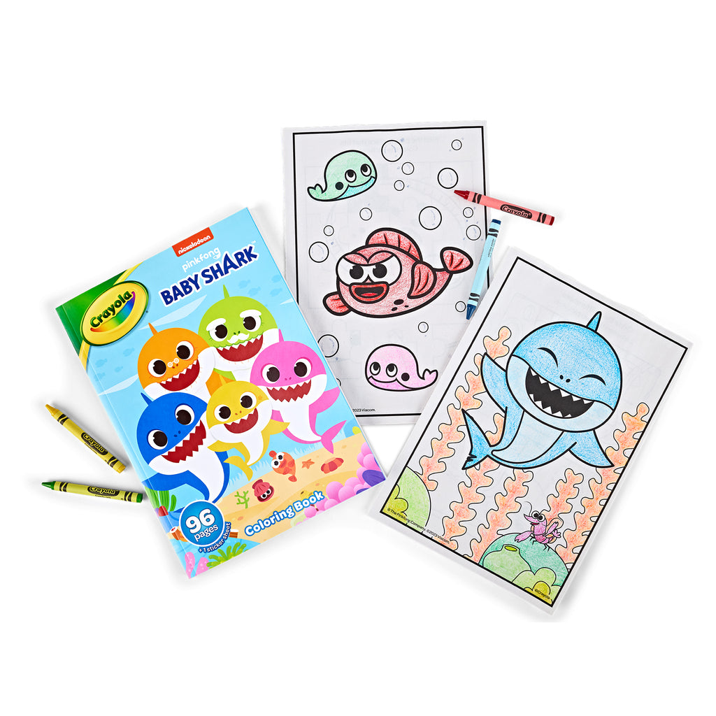 Baby Shark 96-page Coloring Book
