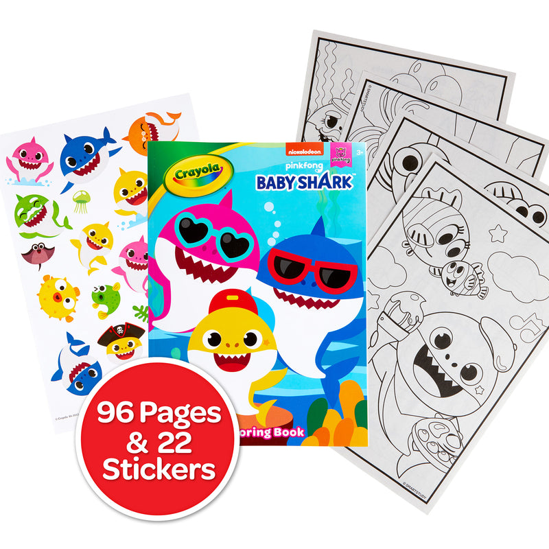 Baby Shark 96-page Coloring Book