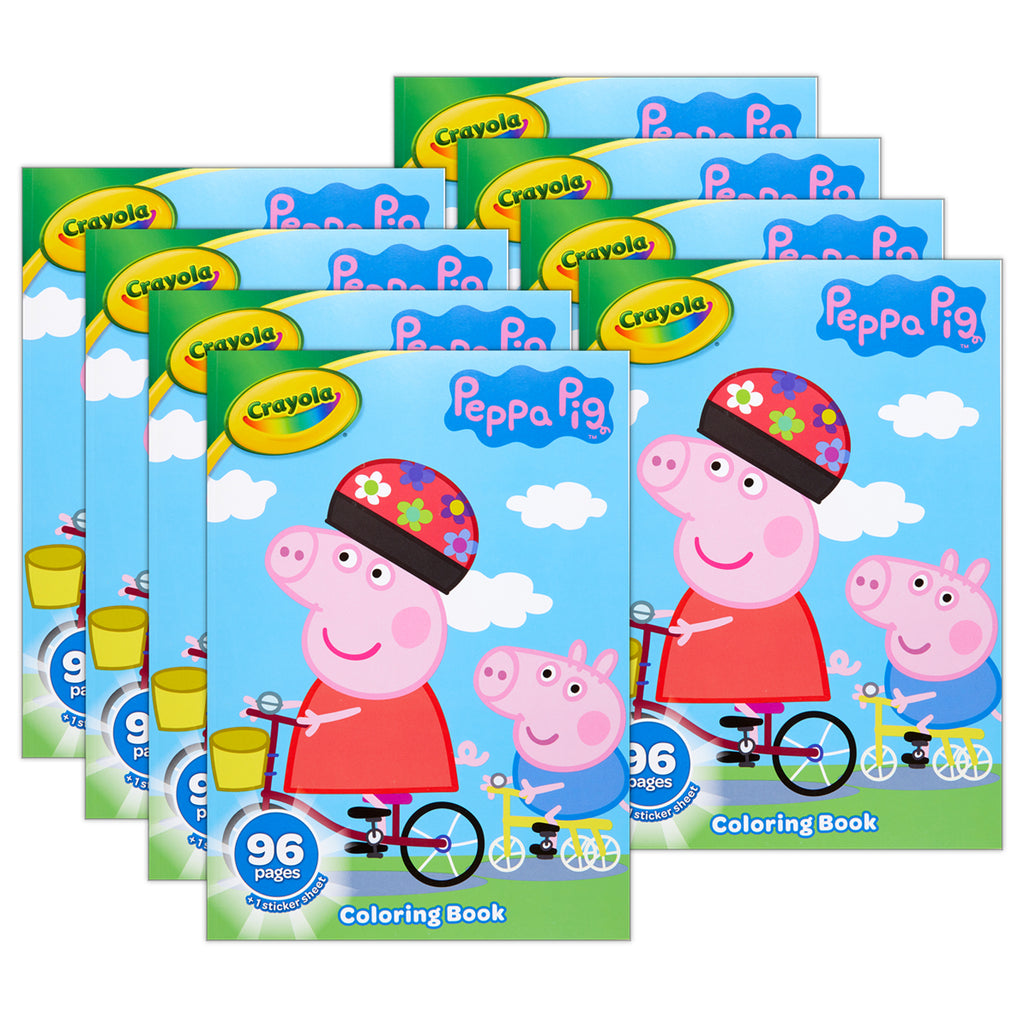 Coloring Book, Peppa Pig, 96 Pages, Pack of 8