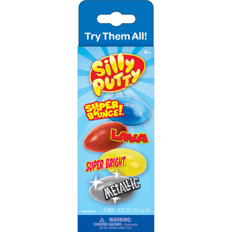 Silly Putty Variety Pack, 4 Per Pack, 4 Packs