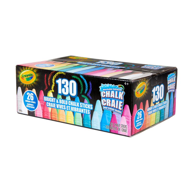 Washable Sidewalk Chalk, Pack of 130