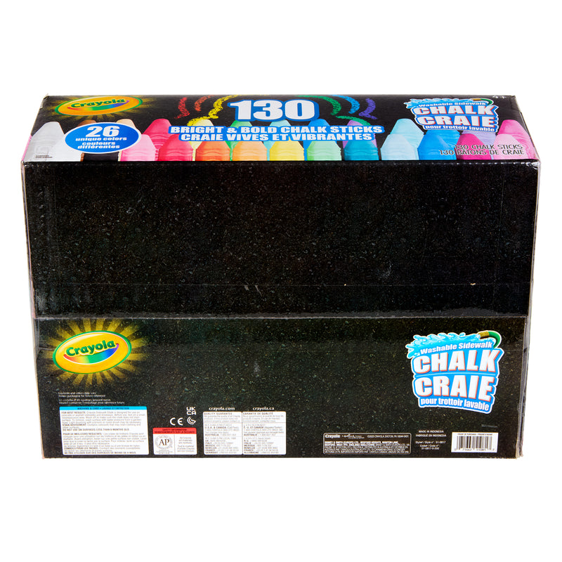 Washable Sidewalk Chalk, Pack of 130