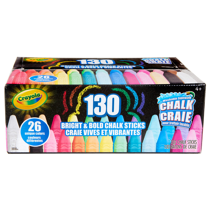 Washable Sidewalk Chalk, Pack of 130