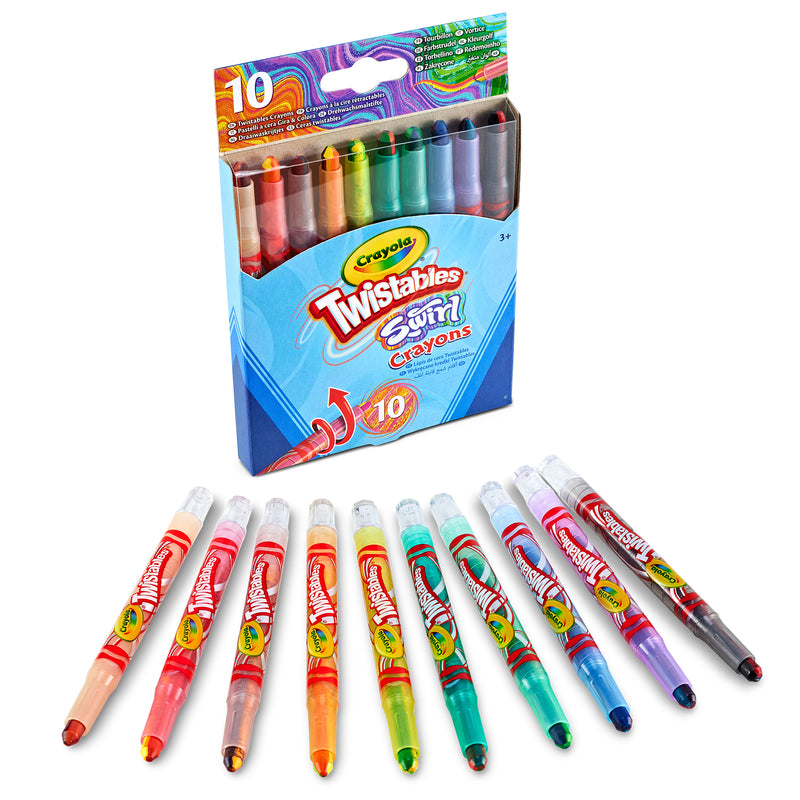 10ct Swirl Mini Twistable Crayons