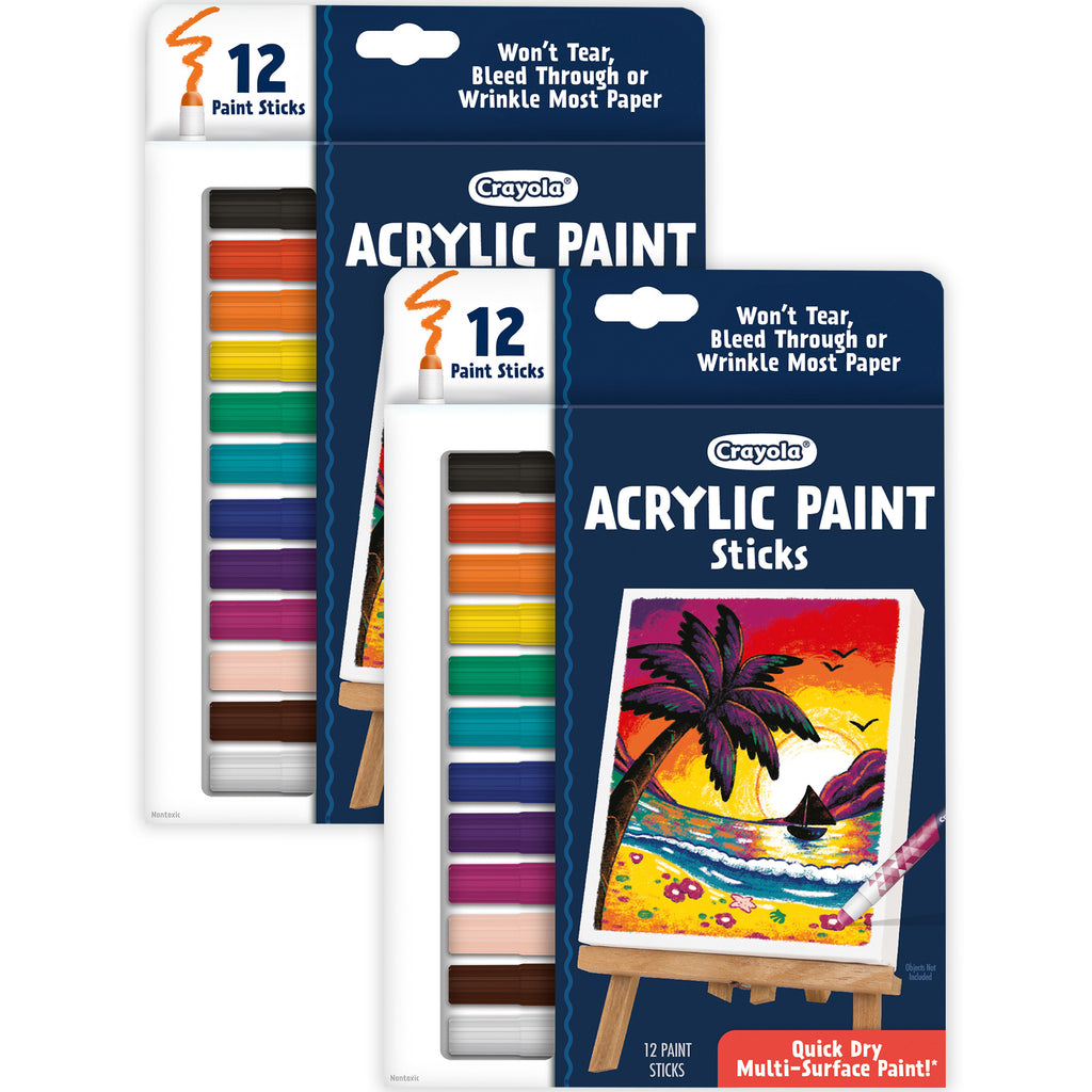 Acrylic Paint Doodle Sticks, 12 Per Pack, 2 Packs