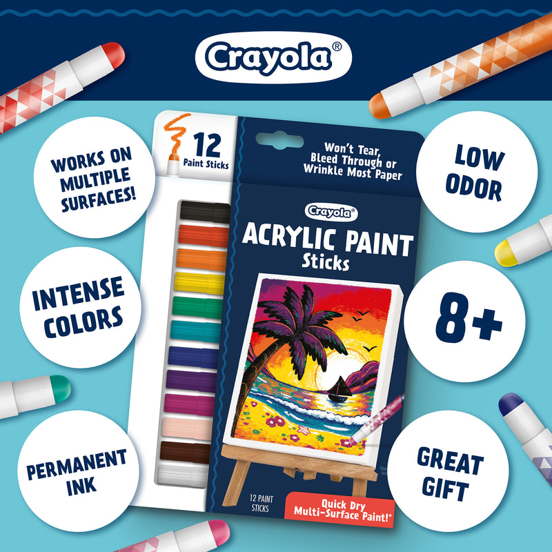 12ct Acrylic Paint Doodle Sticks