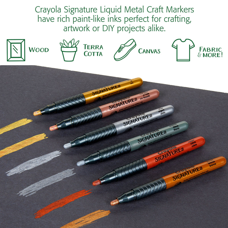 6ct Liquid Metal Craft Markers