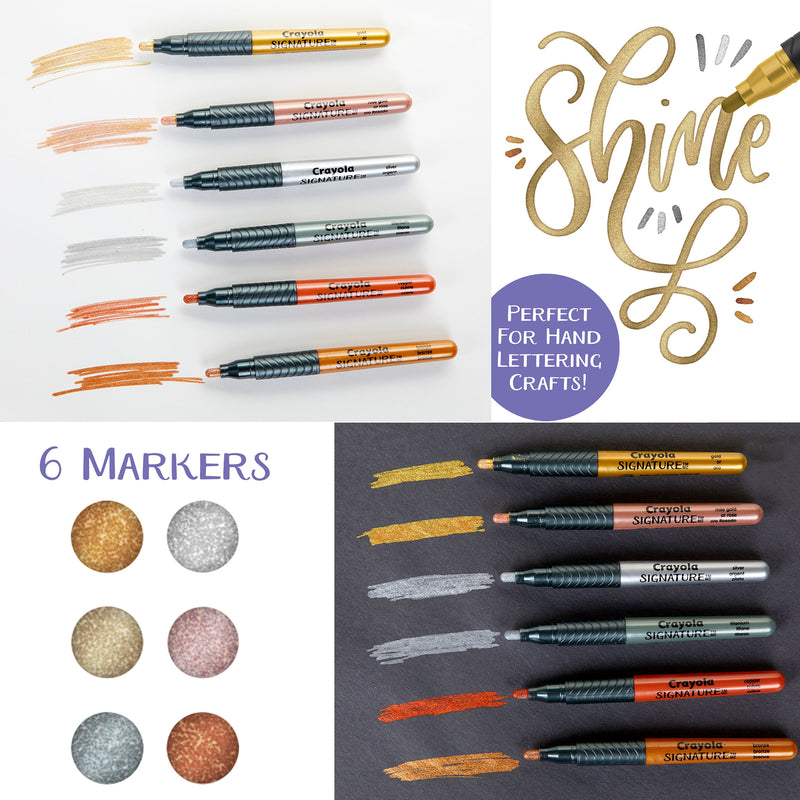 6ct Liquid Metal Craft Markers