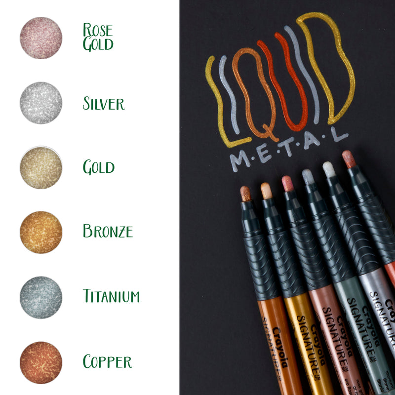 6ct Liquid Metal Craft Markers