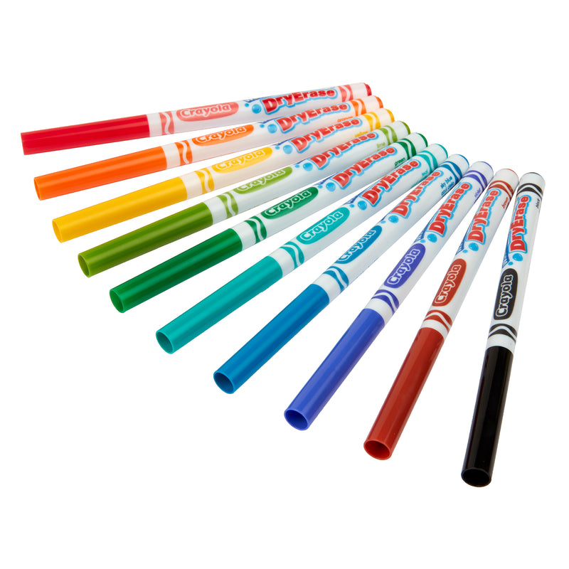 10ct Slim Dry Erase Markers Washable