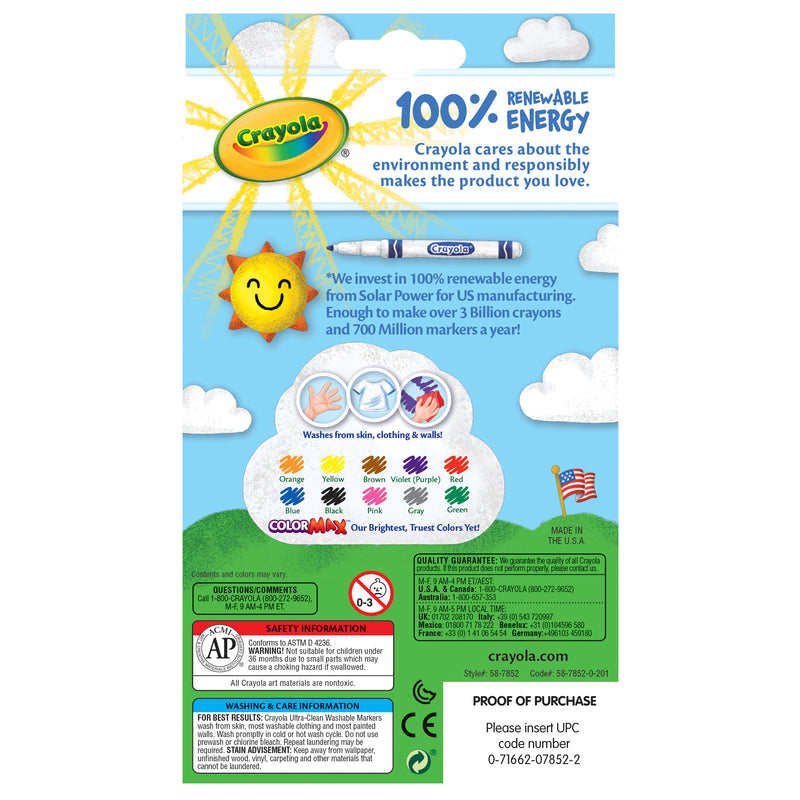 (8 Pk) 10ct Fine Color Max Markers