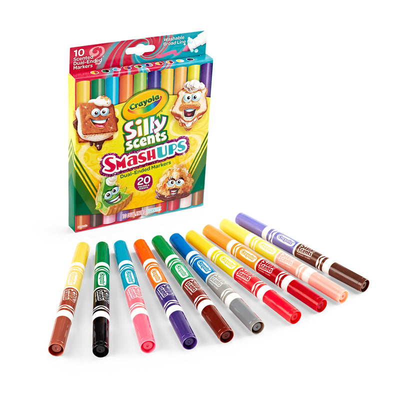 10ct Dual Markers Silly Scents Smash Ups Washable