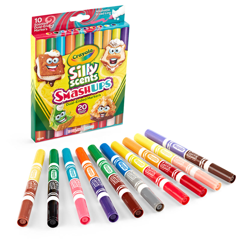 10ct Dual Markers Silly Scents Smash Ups Washable