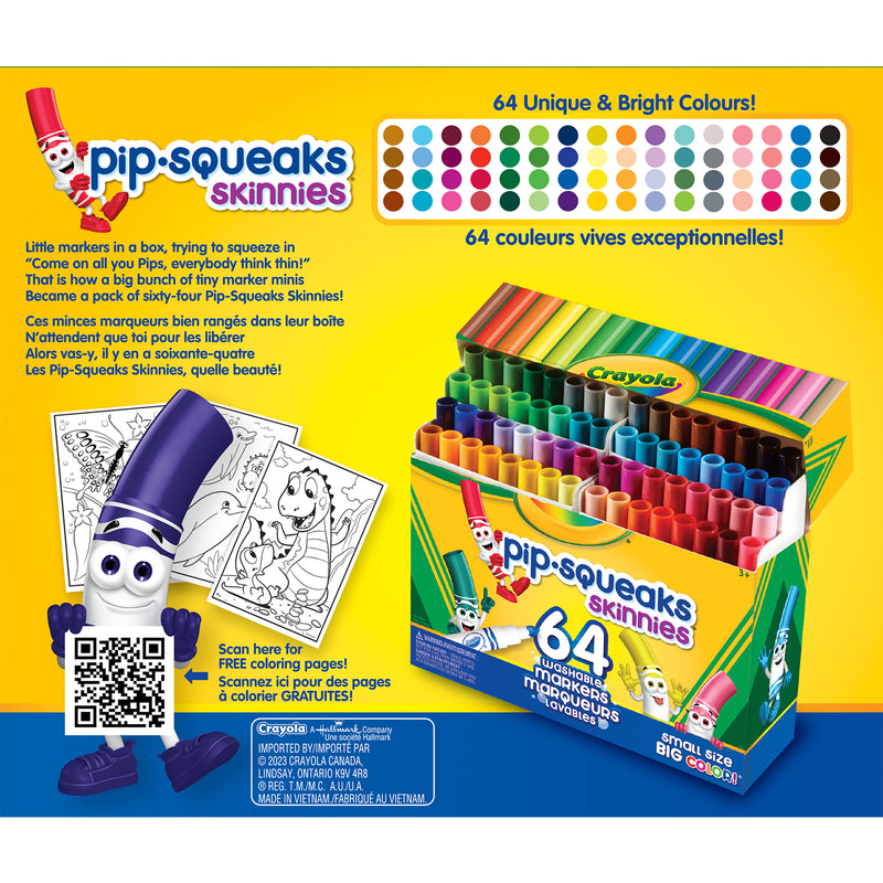 64ct Markers Wash Pipsqueaks Skinnies