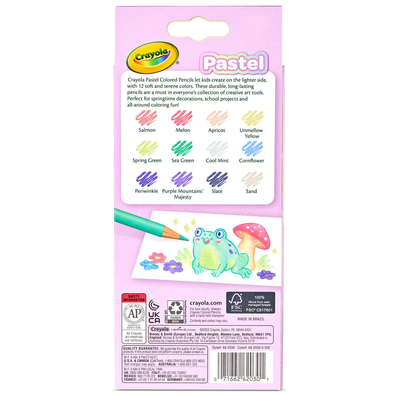 12ct Pastel Colored Pencils Crayola