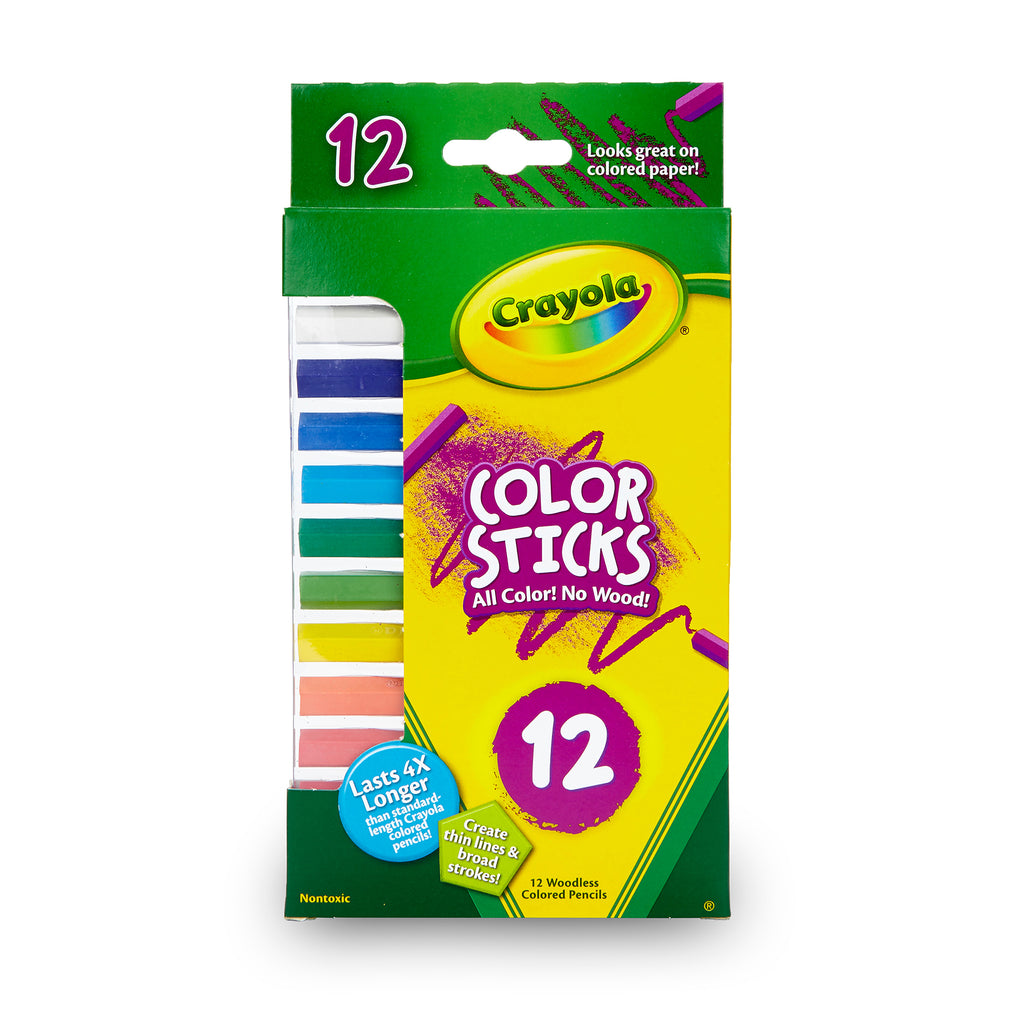 Color Sticks 12 Count All Color No Wood