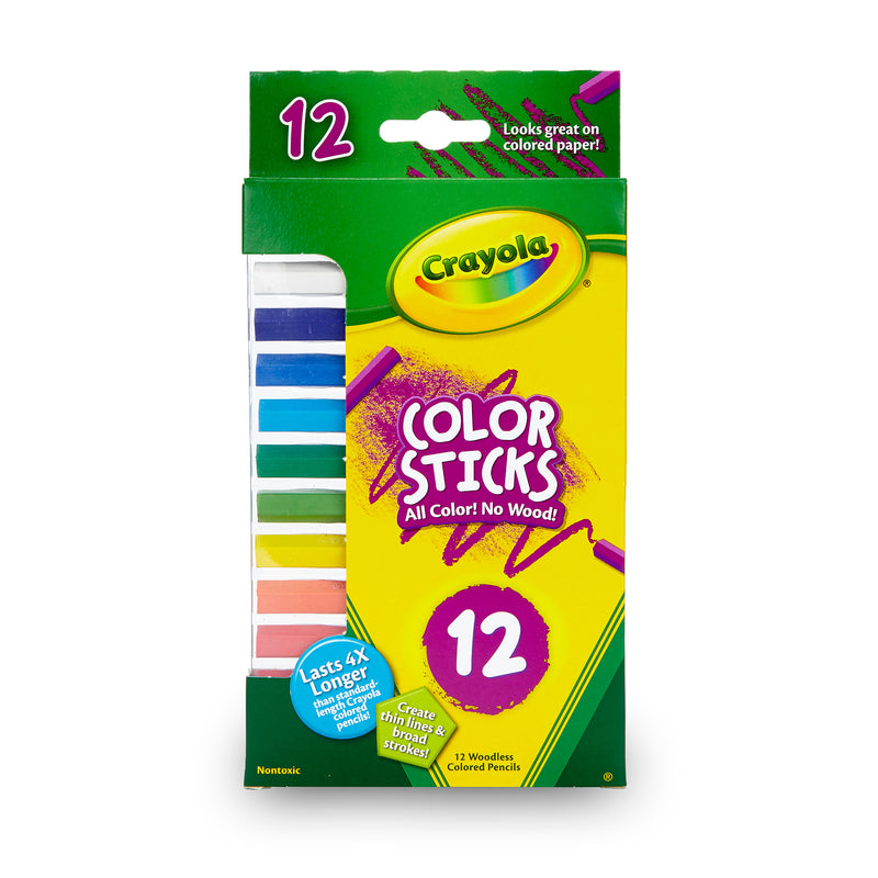 Color Sticks 12 Count All Color No Wood