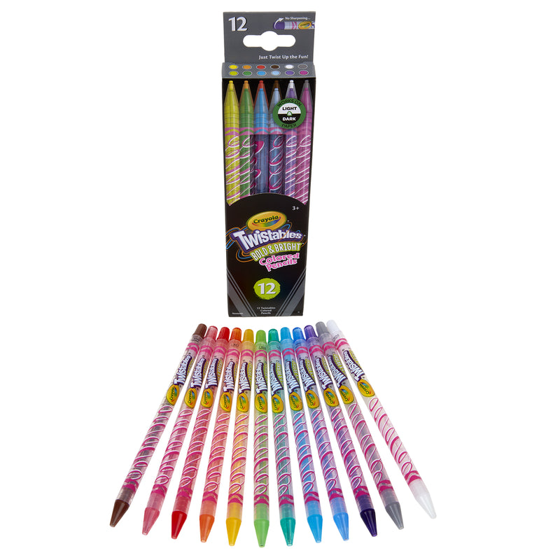 12ct Colored Pencils Twist Bold And Bright