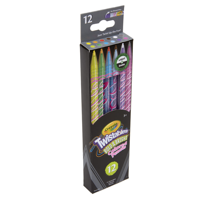 12ct Colored Pencils Twist Bold And Bright