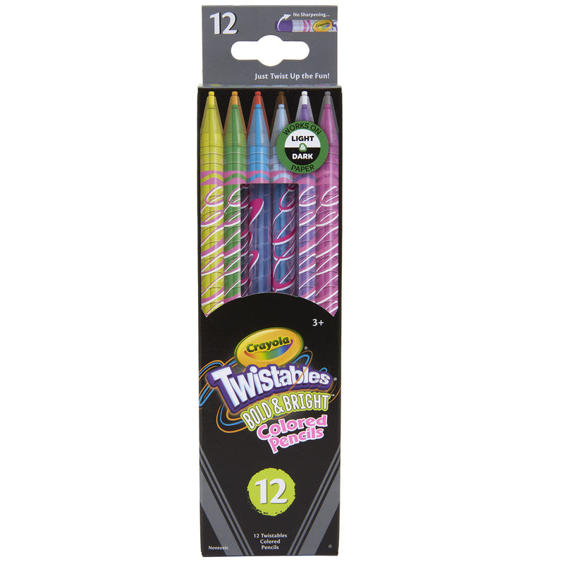 12ct Colored Pencils Twist Bold And Bright