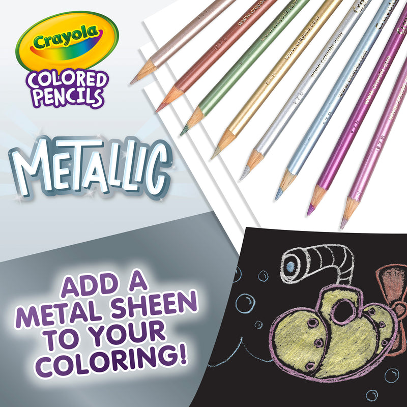 Crayola Metallic Colored Pencils 8