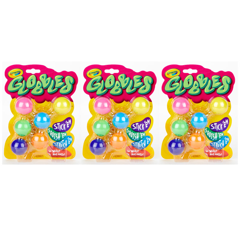 Globbles Fidget Toy, 6 Per Pack, 3 Packs