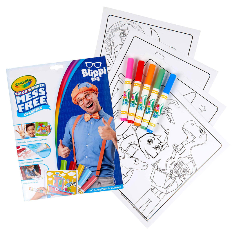 Blippi Coloring Pad & Markers Crayola Color Wonder