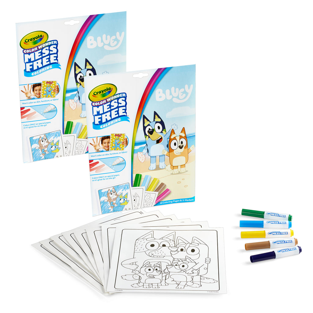 Color Wonder® Coloring Pad & Markers, Bluey, 2 Sets