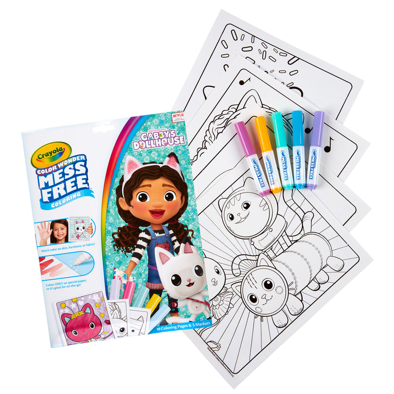 Gabby Dollhouse Coloring & Markers Crayola Color Wonder