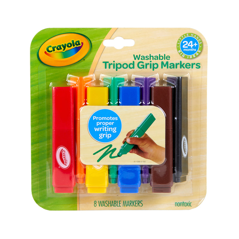 Tripod Grip Markers Washable 8ct