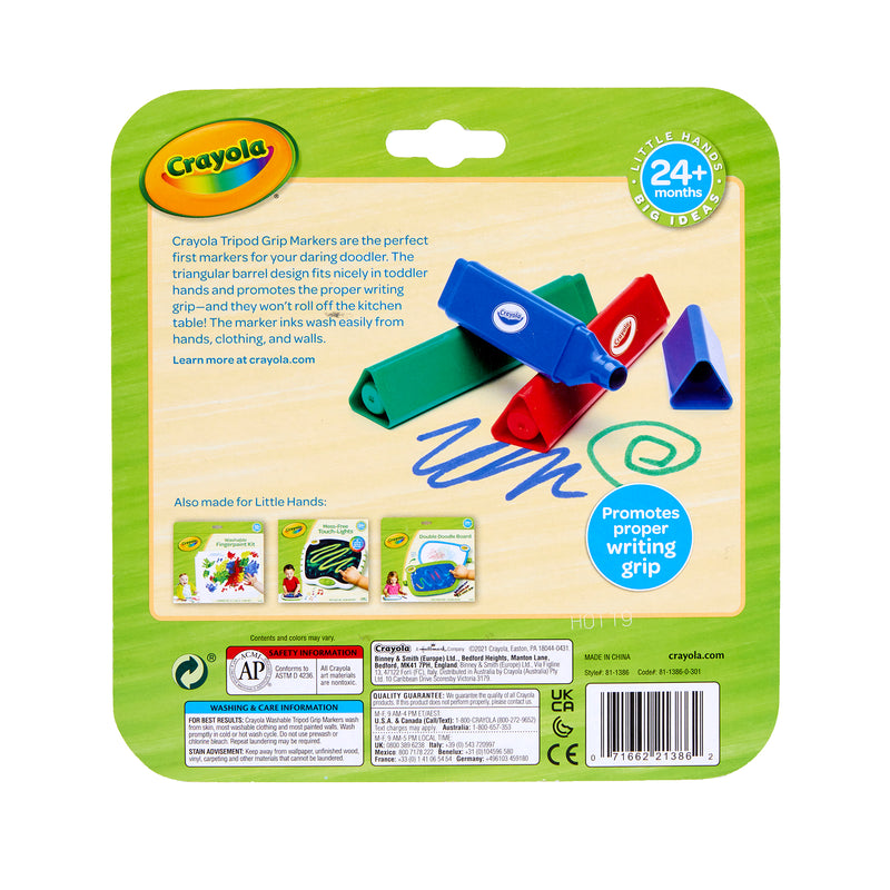 Tripod Grip Markers Washable 8ct