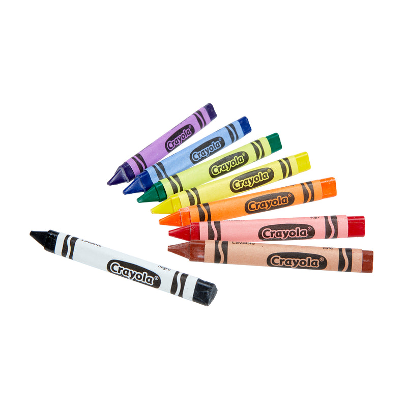 8ct Washable Tripod Grip Crayons