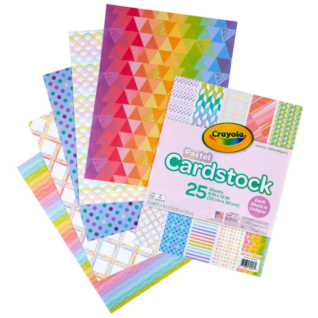 Pastel Cardstock 25 Sheets Crayola